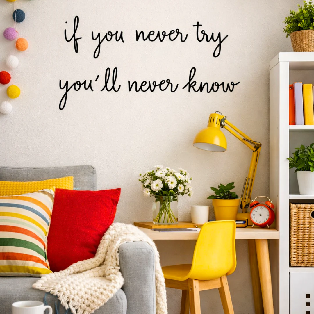 Adesivi Parete – ”If you never try…”