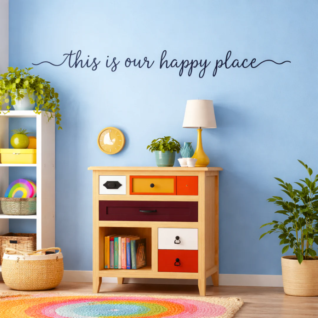 Adesivi Parete – ”This is our happy place”
